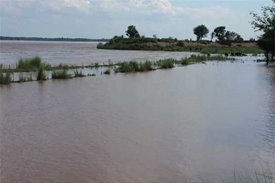 Low-level to mid-level flood in Indus River
