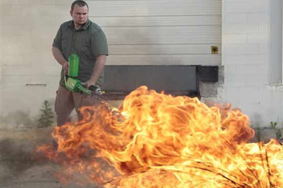 Detroit-area mayor seeks ban on personal flamethrowers