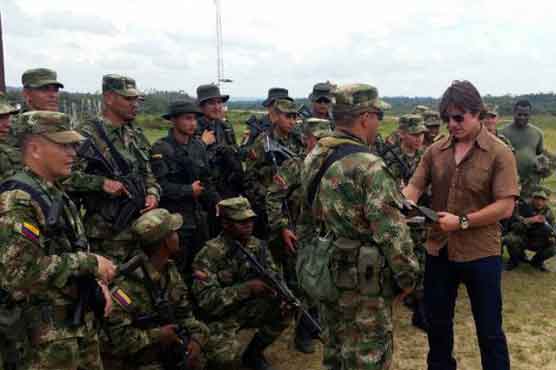Tom Cruise wings into Colombian Amazon