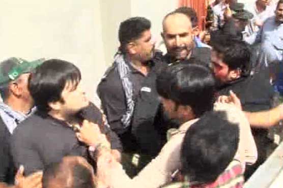 Relatives of person committing suicide protest outside Allied Hospital