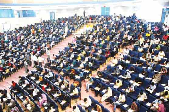 Students, parents denounce entry test for taking admission in medical, dental colleges