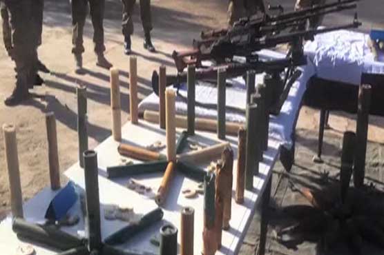 Law enforcers seize huge cache of weapons in Hangu