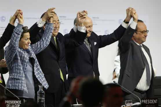Euphoria as landmark Paris climate deal adopted 