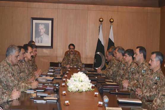 Army Chief heads Corps Commanders Conference, expresses solidarity with martyrs of APS Peshawar