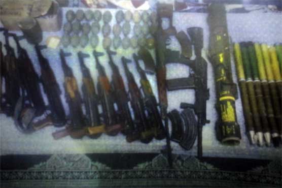 One terrorist killed, huge cache of arms seized in Dalbandin