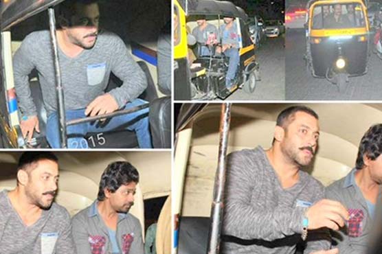 Salman Khan takes auto-rickshaw ride after Sohail Khan's birthday