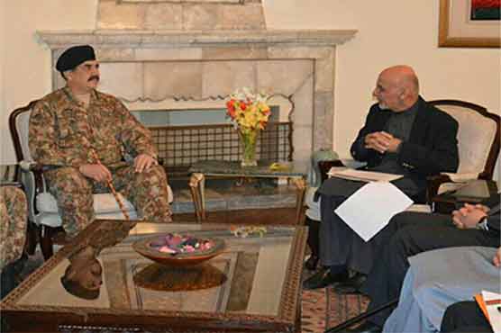 Army chief returns after meeting Ashraf Ghani, Abdullah Abdullah