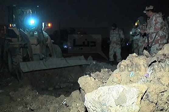 Karachi: Security forces action, recover 2000 bullets buried in ground