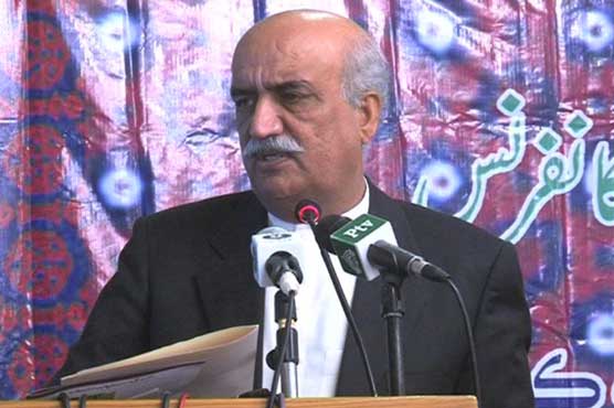Khurshid Shah speaks on counter-terrorism at Federal Urdu University