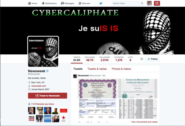 ISIS invades Newsweek's Twitter account, threatens Obama