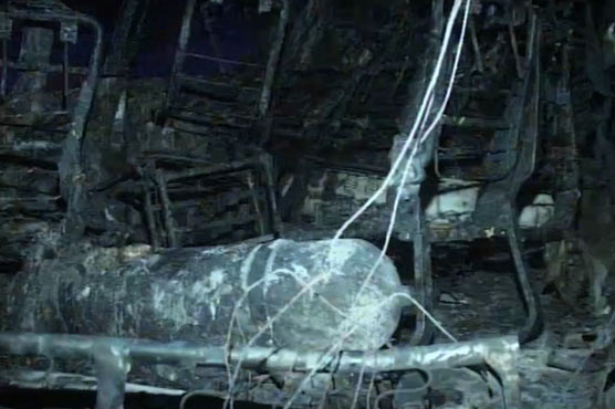 Ten passengers die as van catches fire near Nooriabad