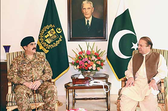PM meets Army Chief, reviews NAP, operation Zarb-e-Azb