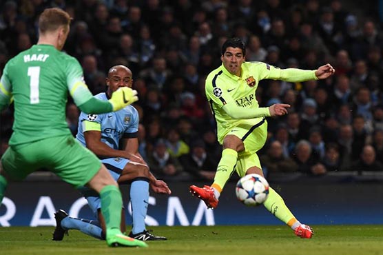 Suarez scores brace as Barca down Man City in Champions League 