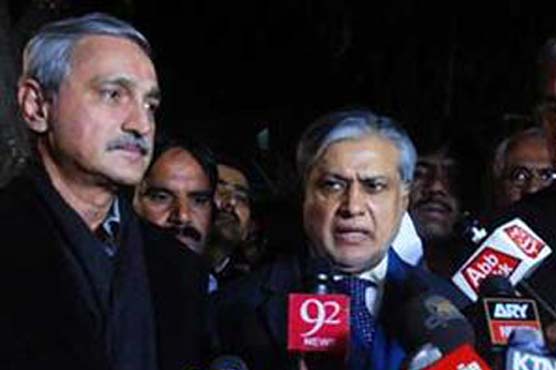 Senate Elections: Ishaq Dar consults Jehangir Tareen, 'good news' expected on Friday