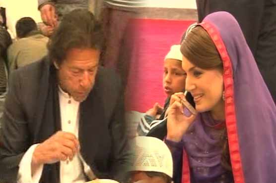Imran, Reham reach Al Nadwa library for walima ceremony