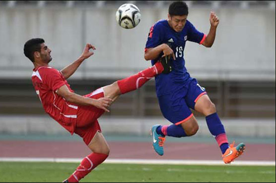 Football: Japan 3 Palestine 0 at half-time