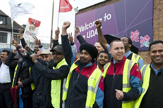 Thousands of London bus drivers stage walkout