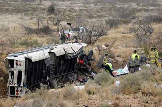 10 dead as Texas prison bus plunges off highway, is hit by train