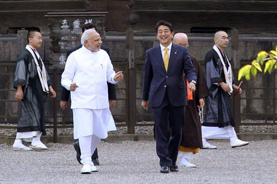 Japanese top diplomat Kishida meets close ally Modi