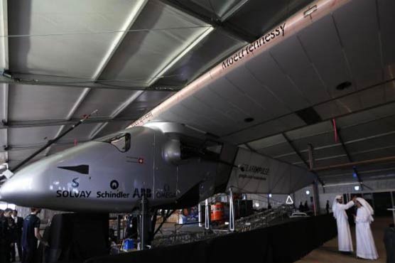 Solar plane set for landmark around the world flight