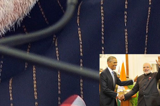 Modi mocked for wearing suit printed with his own name