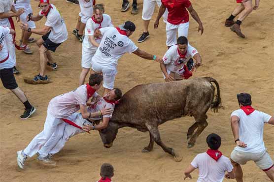 Two Americans, Briton gored in opening Pamplona bull run