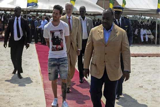 Messi lays first stone of 2017 African Cup venue in Gabon