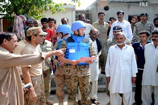 UN observers visit Working Boundary, interview affectees of Indian firing