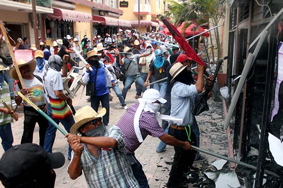 Mexico teachers ransack election offices before vote