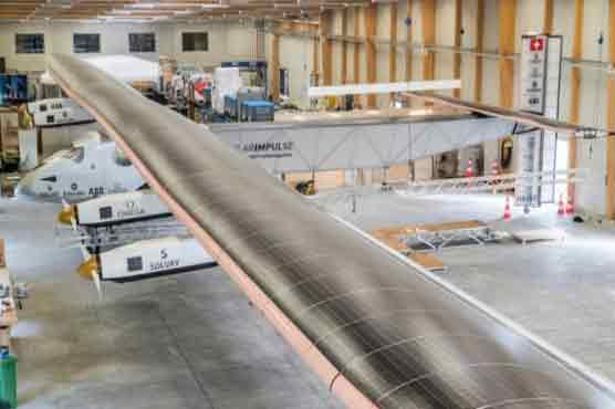 Wind damages wing of solar plane sidelined in Japan