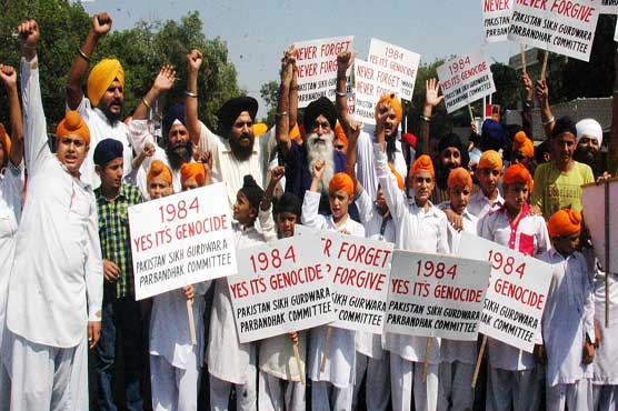 Lahore: Sikh community holds demonstrations to mark 21-year anniversary of Golden Temple