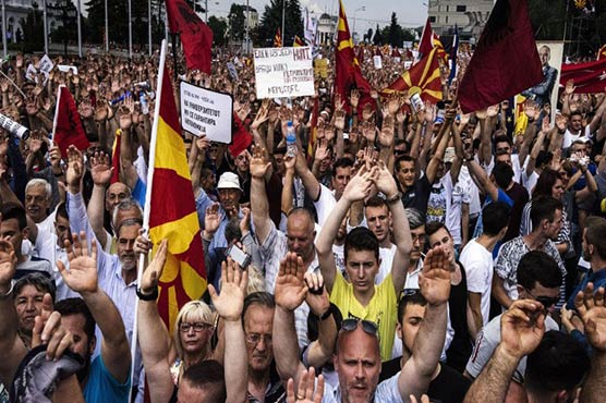 Thousands protest in Macedonia demanding PM's resignation