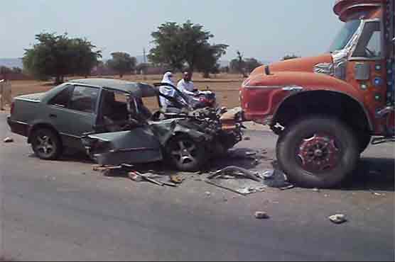 Three killed, two injured as tanker rams into car in Kohat