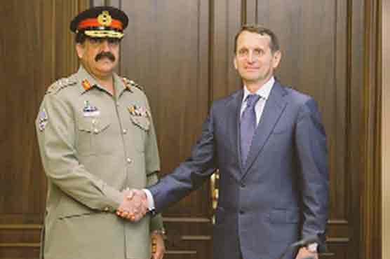 COAS Sharif meets Chairman of Russian Parliament, military brass