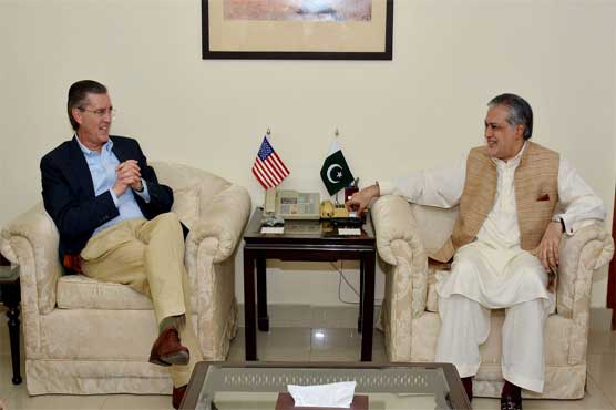 Ishaq Dar meets Richard Olson, exchanges views on important matters