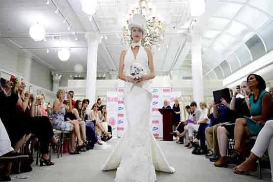 Here comes the bride, all dressed in ... toilet paper?