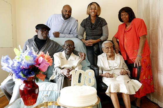 Joint birthday party for NY couple married 82 years