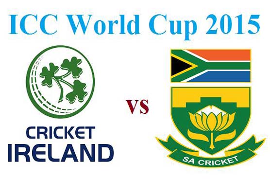 South Africa bat against Ireland