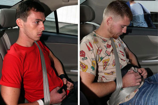 German graffiti vandals ordered jailed, caned in Singapore