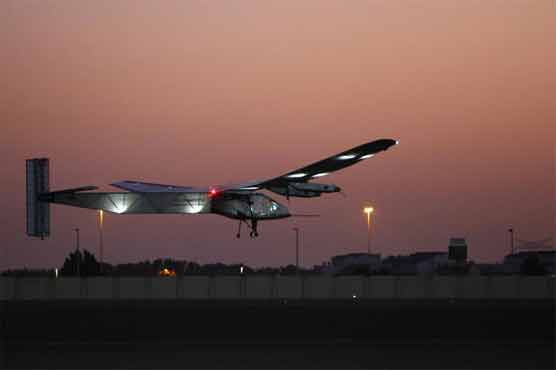 Solar-powered plane takes off in first round-the-world attempt 