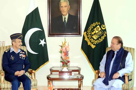 PAF, Navy heads meet PM Nawaz, discuss important issues