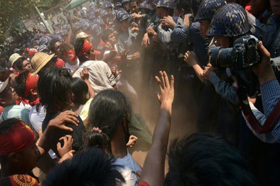Myanmar police arrest scores in violent student rally crackdown