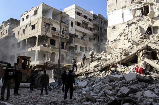 Activists: Syrian air raids pound rebellious Damascus suburb