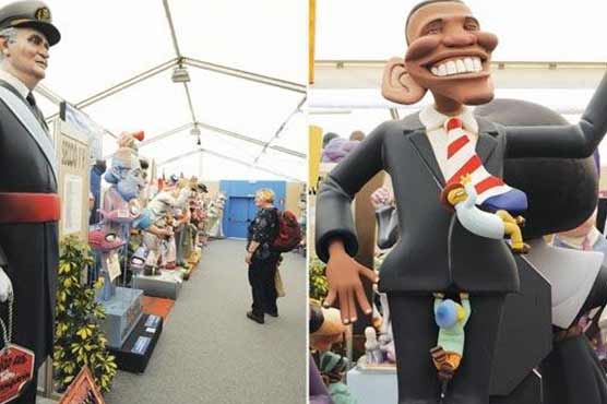 Obama, Putin satirised in Spain's explosive spring fest