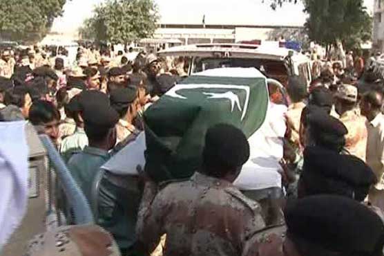 Karachi: Funeral prayers of two Rangers personnel offered