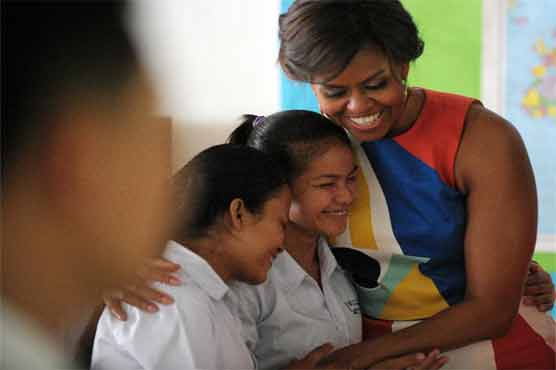 US First Lady urges Cambodian girls to hold leaders accountable 