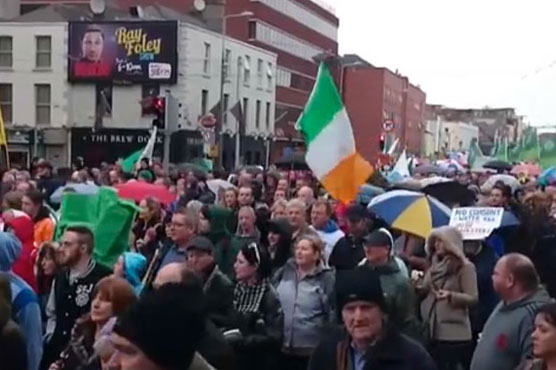 Thousands march against Irish water charges