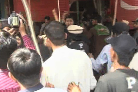 Protest against Amplifier Act in Faisalabad, traders resist forceful shutdown