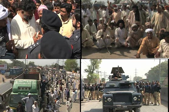 Kissan Ittehad protest against farmers' arrest in Lahore