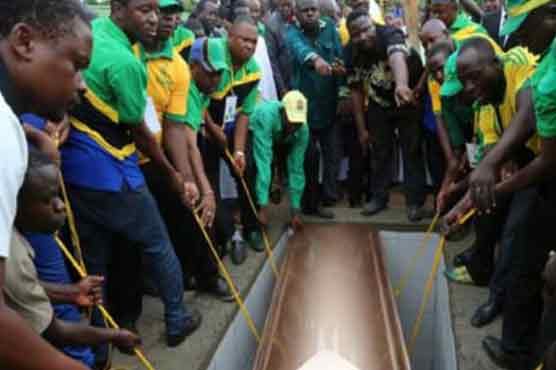 Gabon opposition leader buried in home village